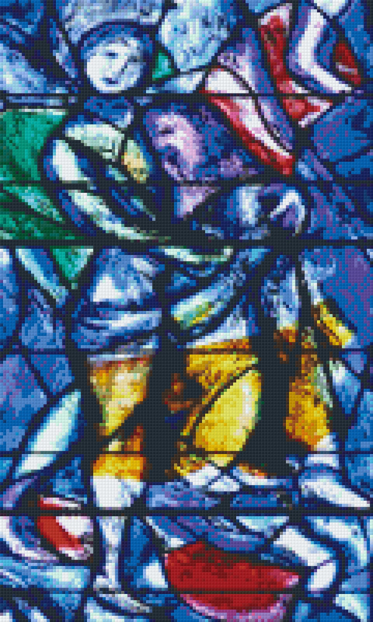Pixelhobby Klassik Set - Glasfenster blau