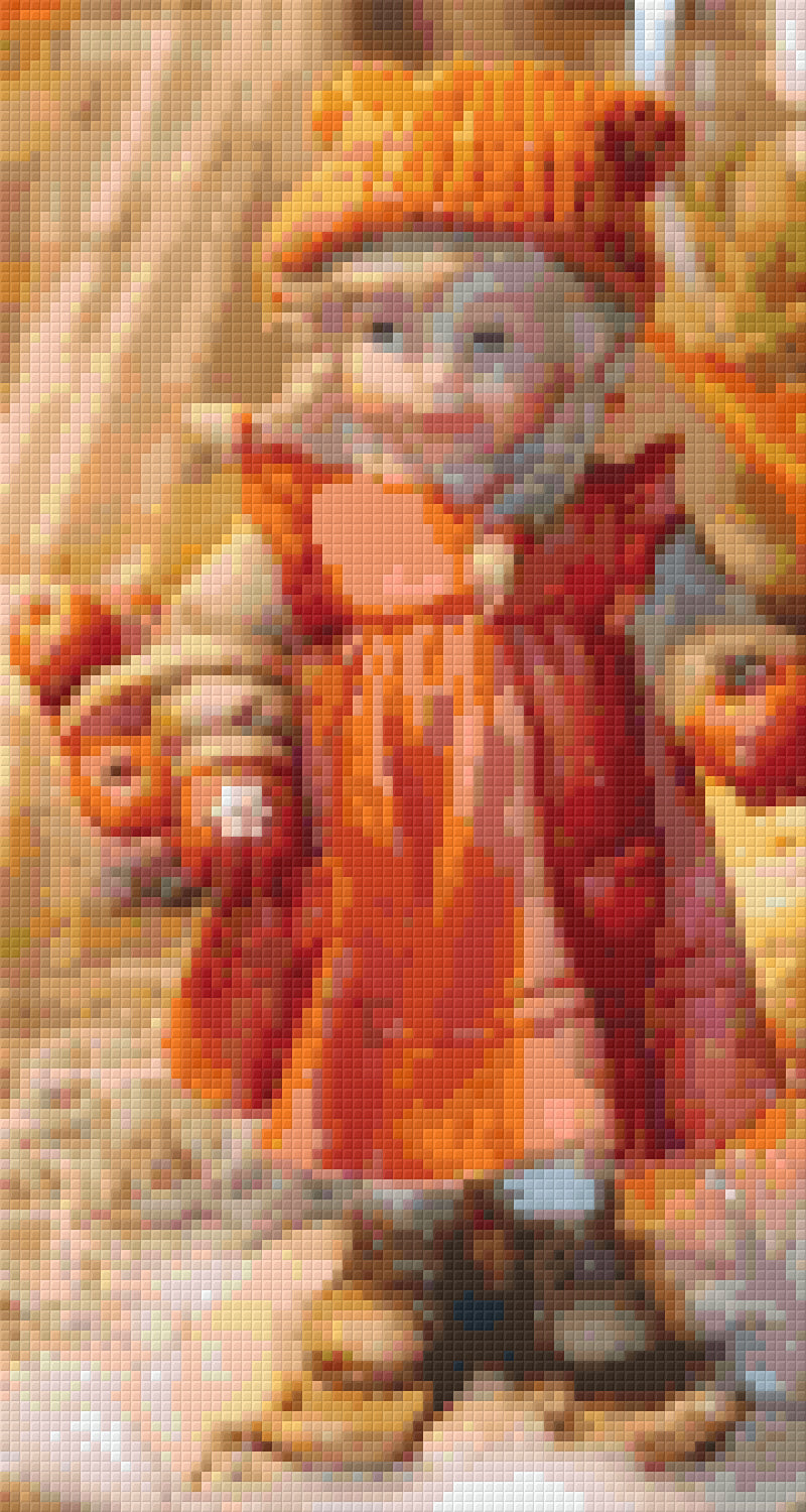 Pixelhobby Klassik Vorlage - Kind mit Äpfeln