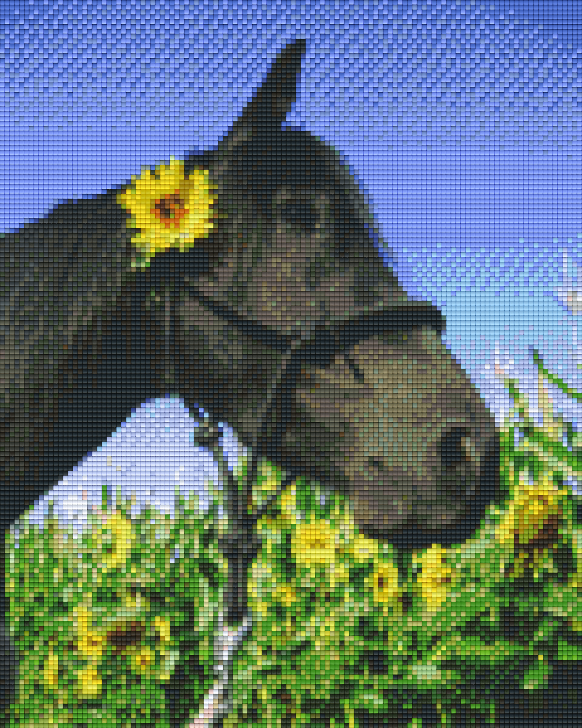 Pixel hobby classic template - Flower Horse