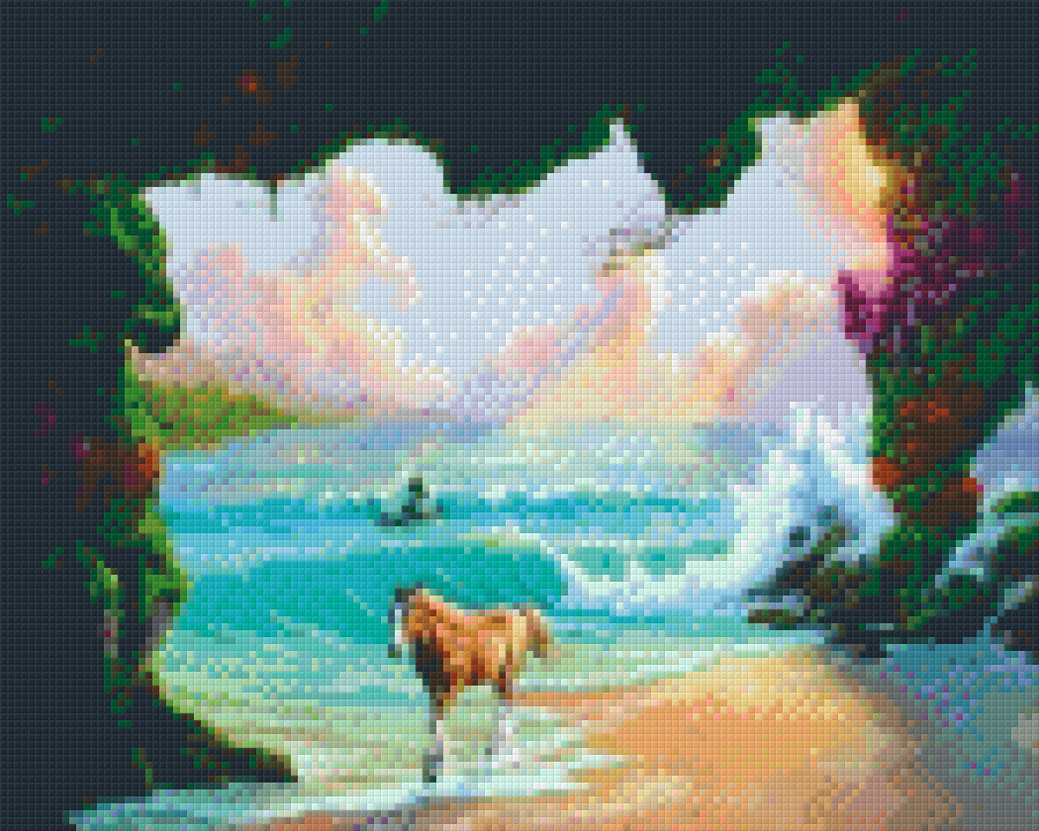 Pixelhobby Klassik Vorlage - Höhle am Strand