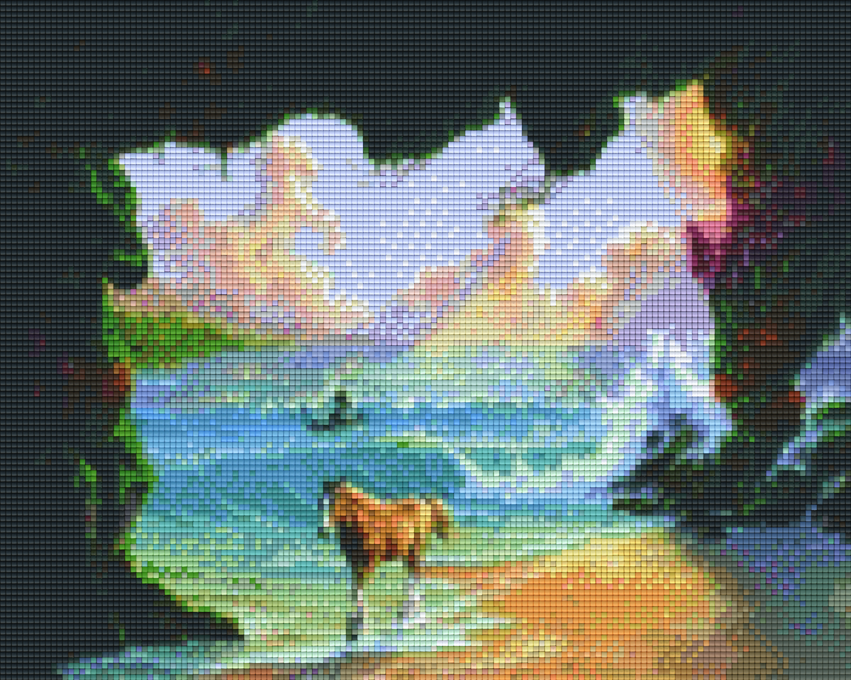 Pixelhobby Klassik Vorlage - Höhle am Strand