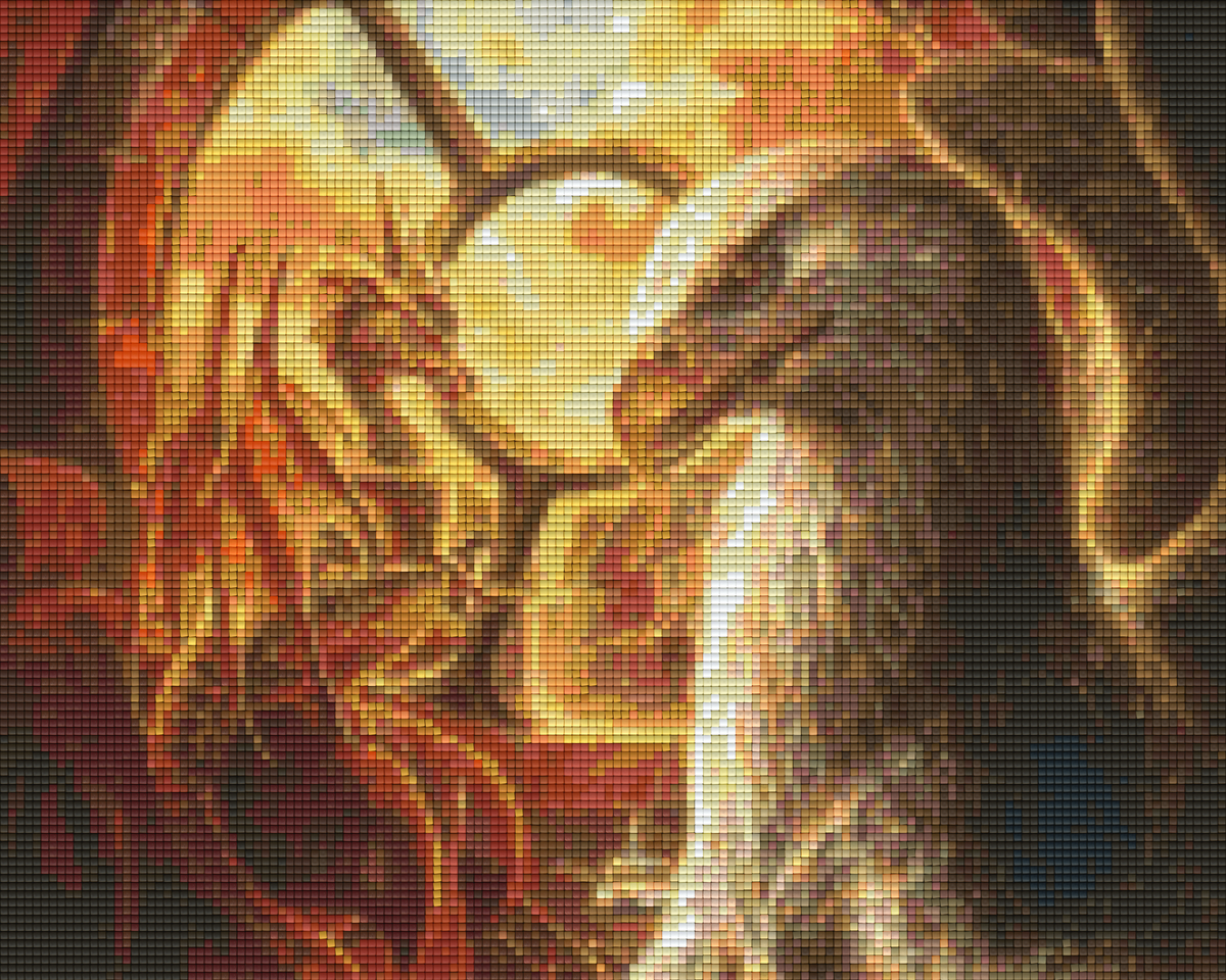 Pixelhobby Klassik Vorlage - Drachengespräch