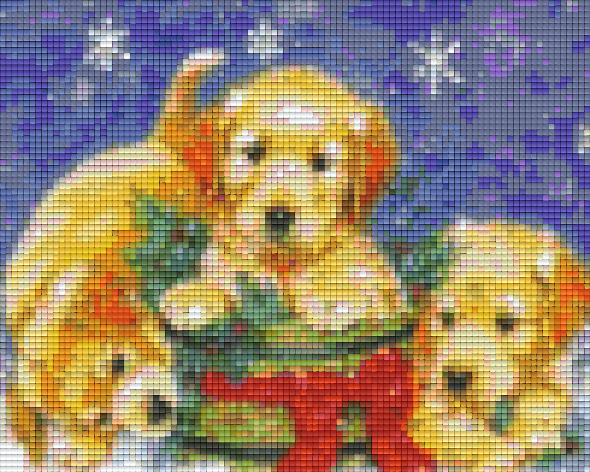 Pixel hobby classic template - dog Christmas