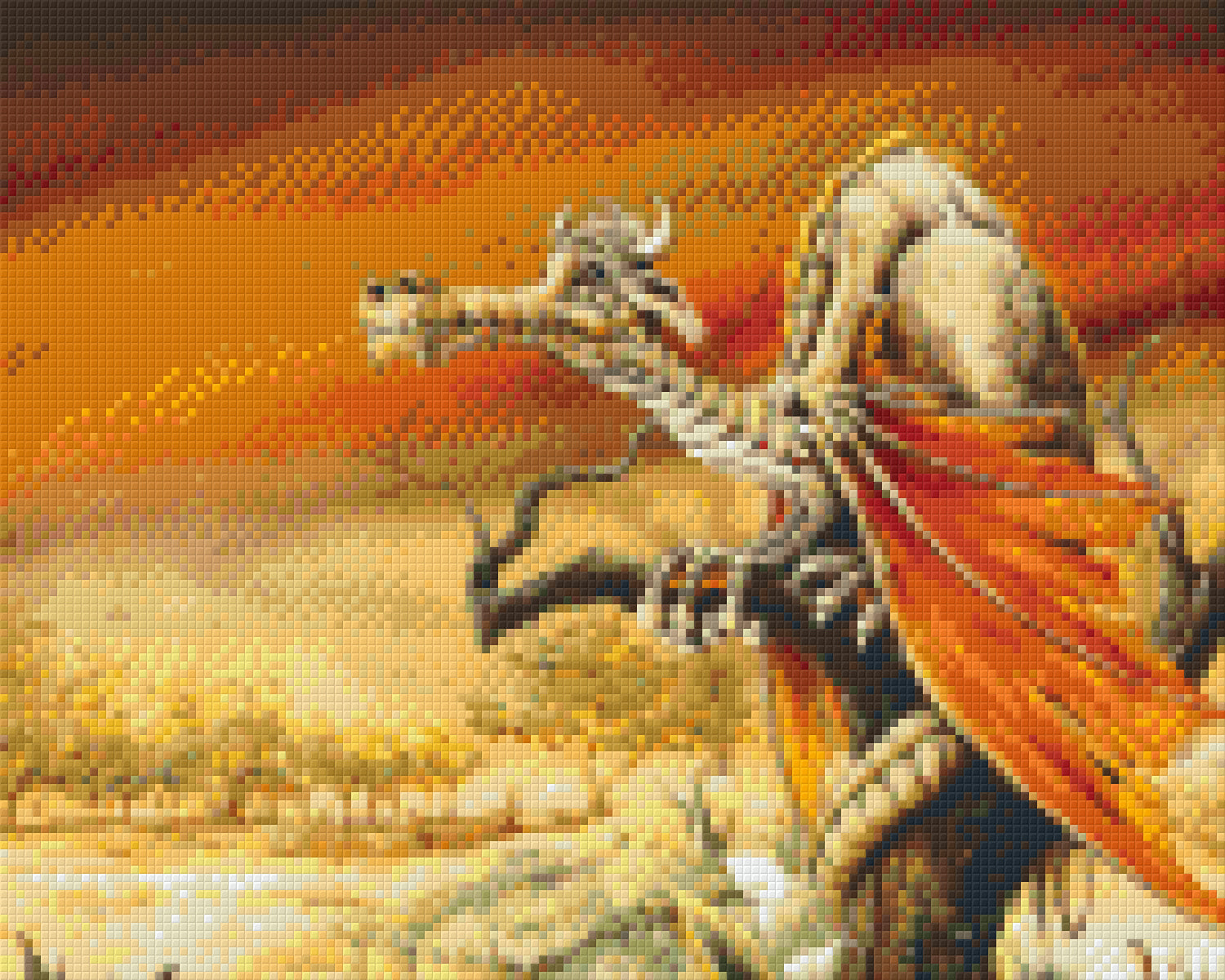 Pixelhobby Klassik Vorlage - Baumdrache