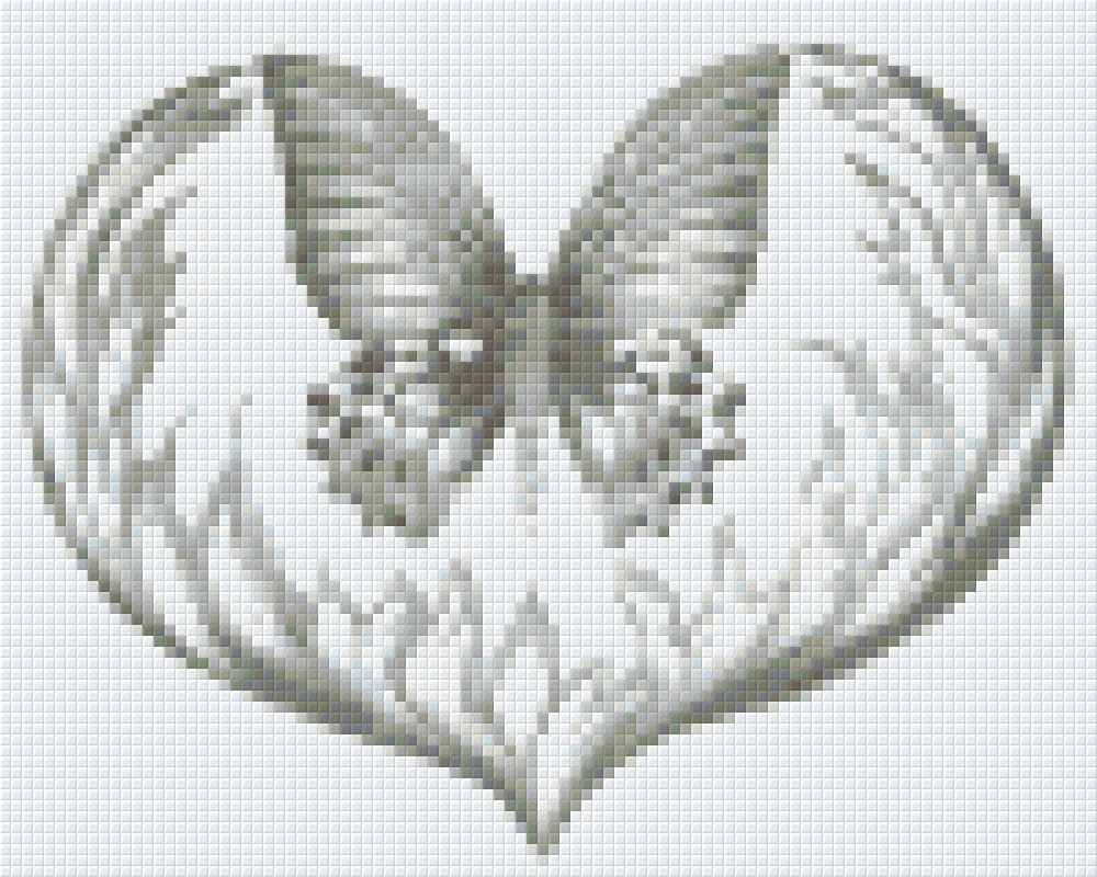 Pixelhobby Klassik Vorlage - Flammenherz Schmetterling