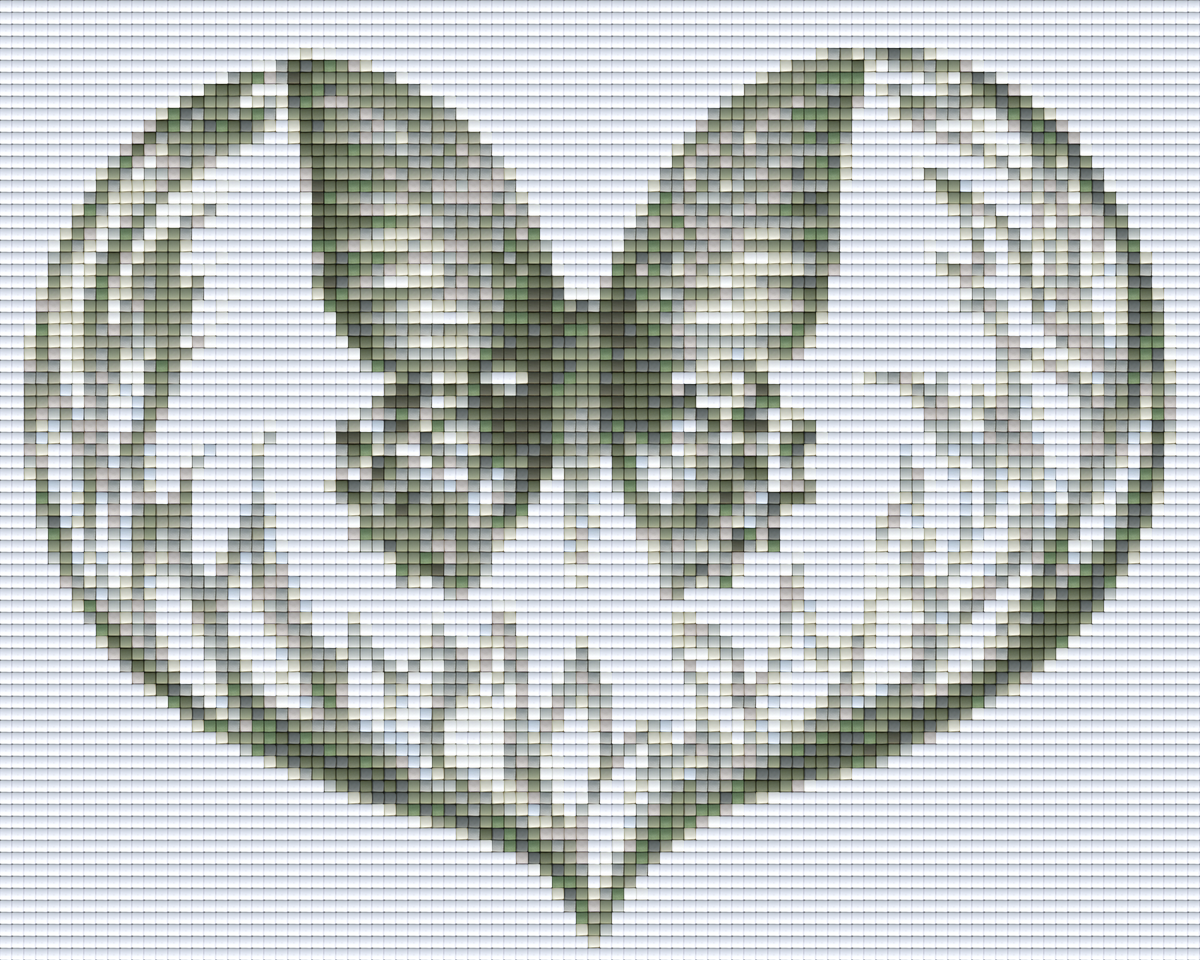 Pixelhobby Klassik Vorlage - Flammenherz Schmetterling