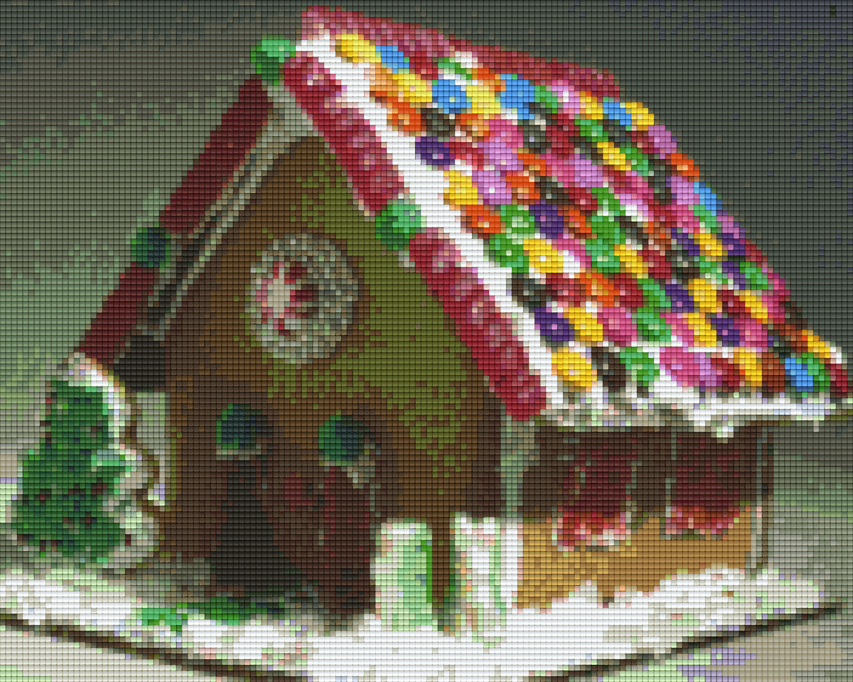 Pixelhobby classic template - We are building a gingerbread house