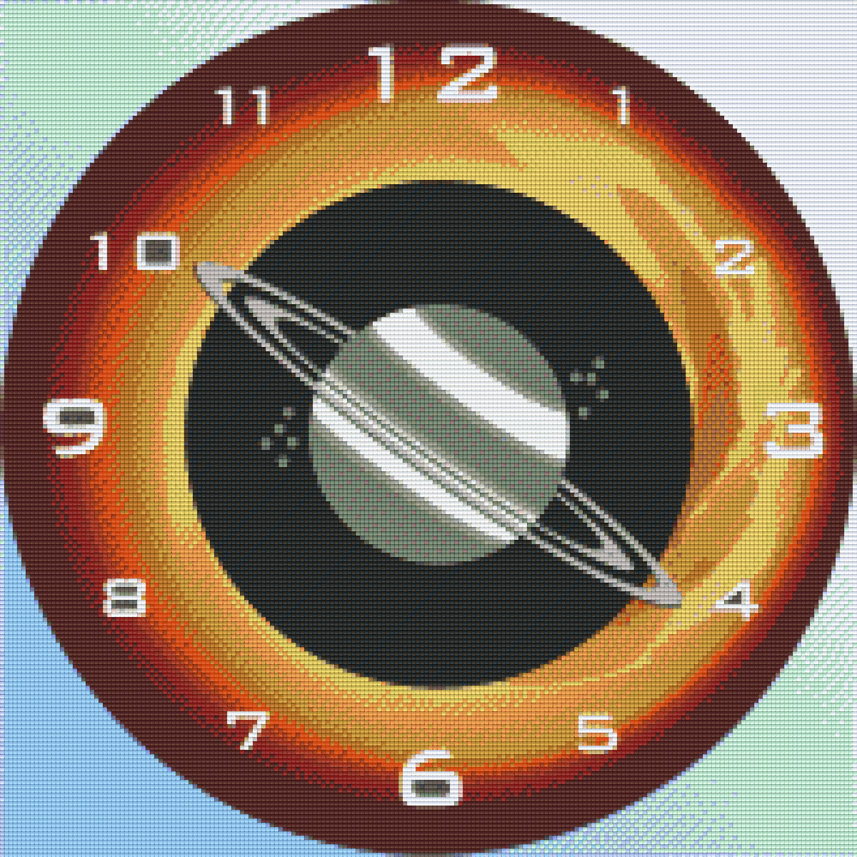 Pixel hobby classic template - space clock