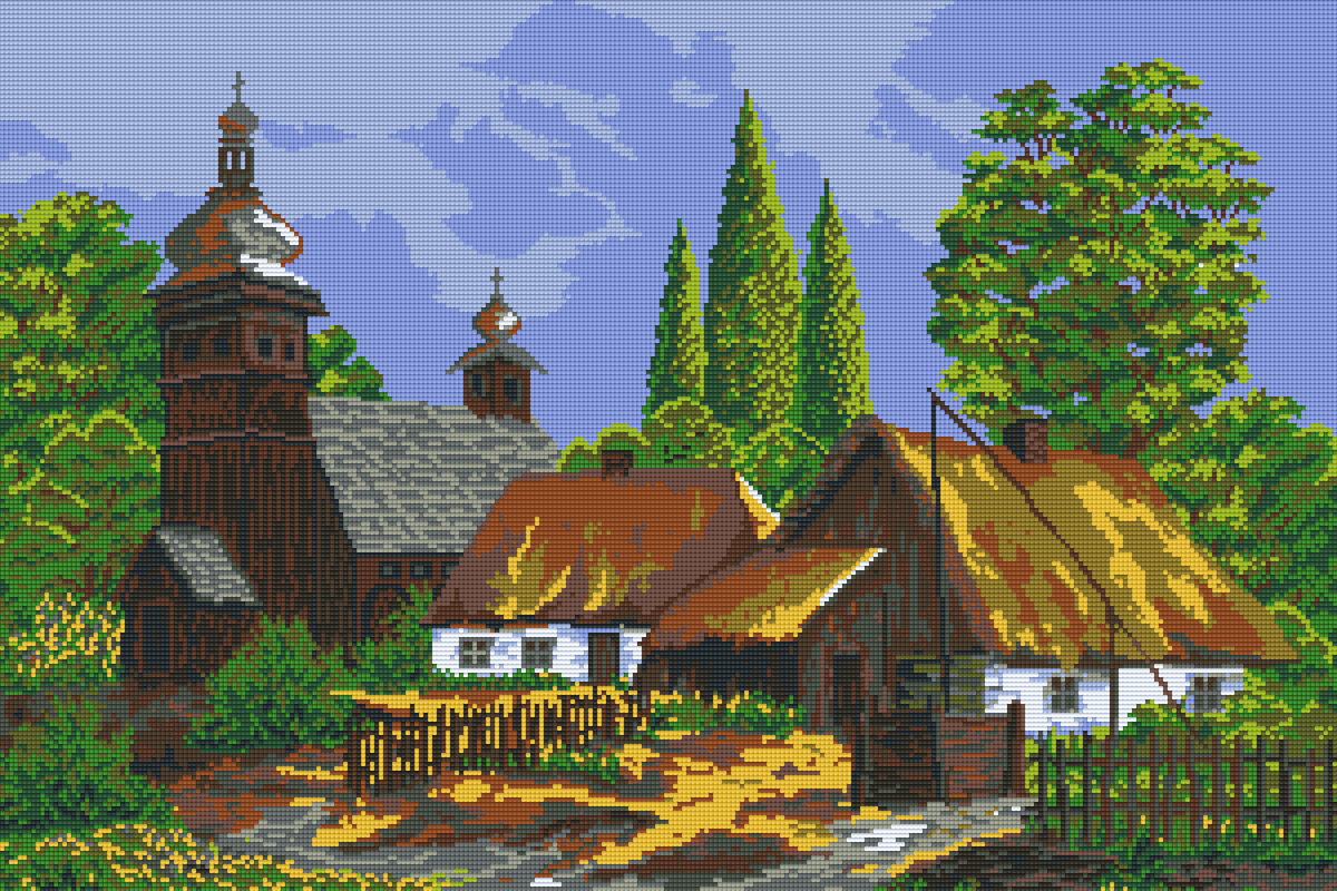 Pixelhobby Klassik Vorlage - Romanian Village
