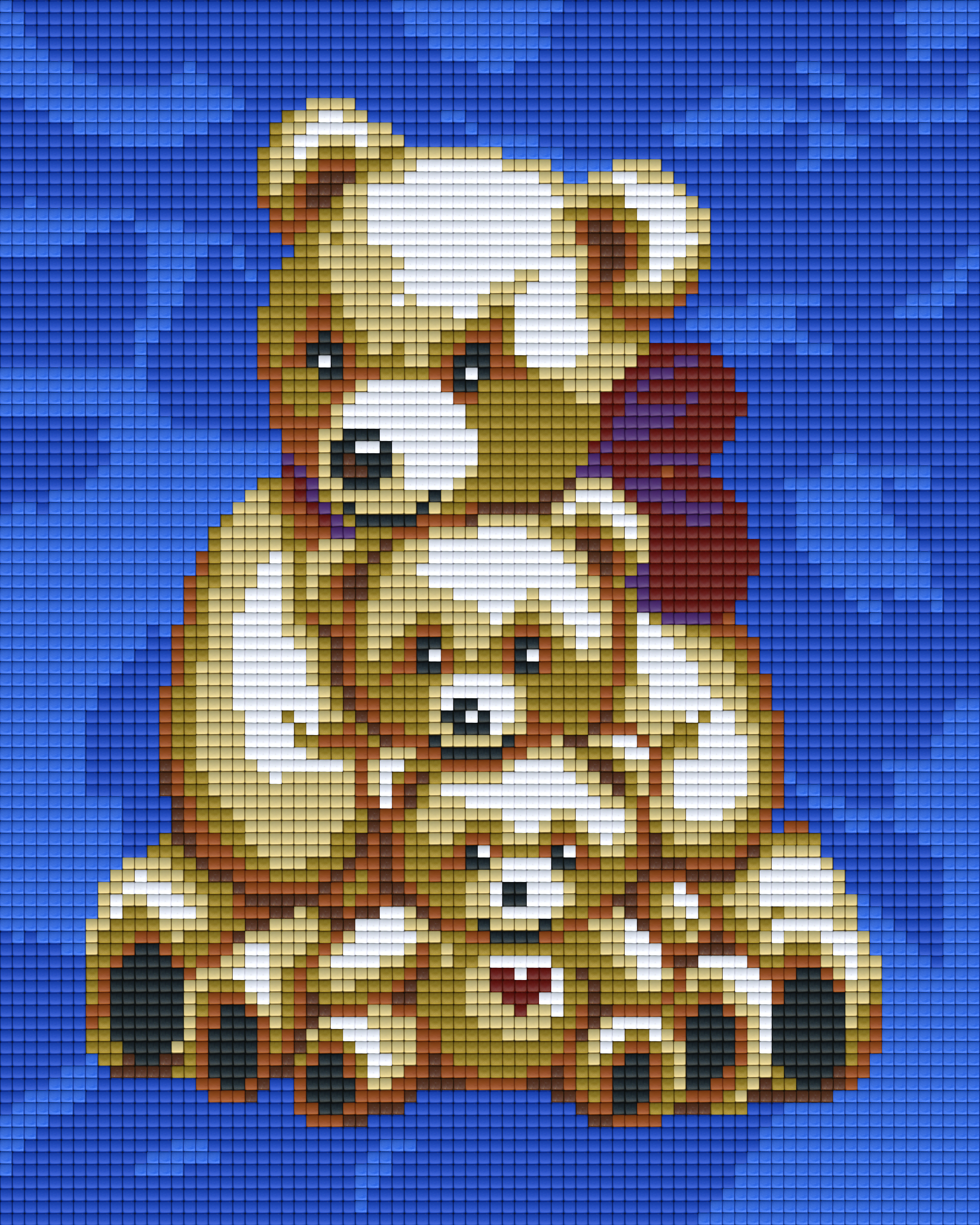 Pixelhobby Klassik Vorlage - Teddy in three