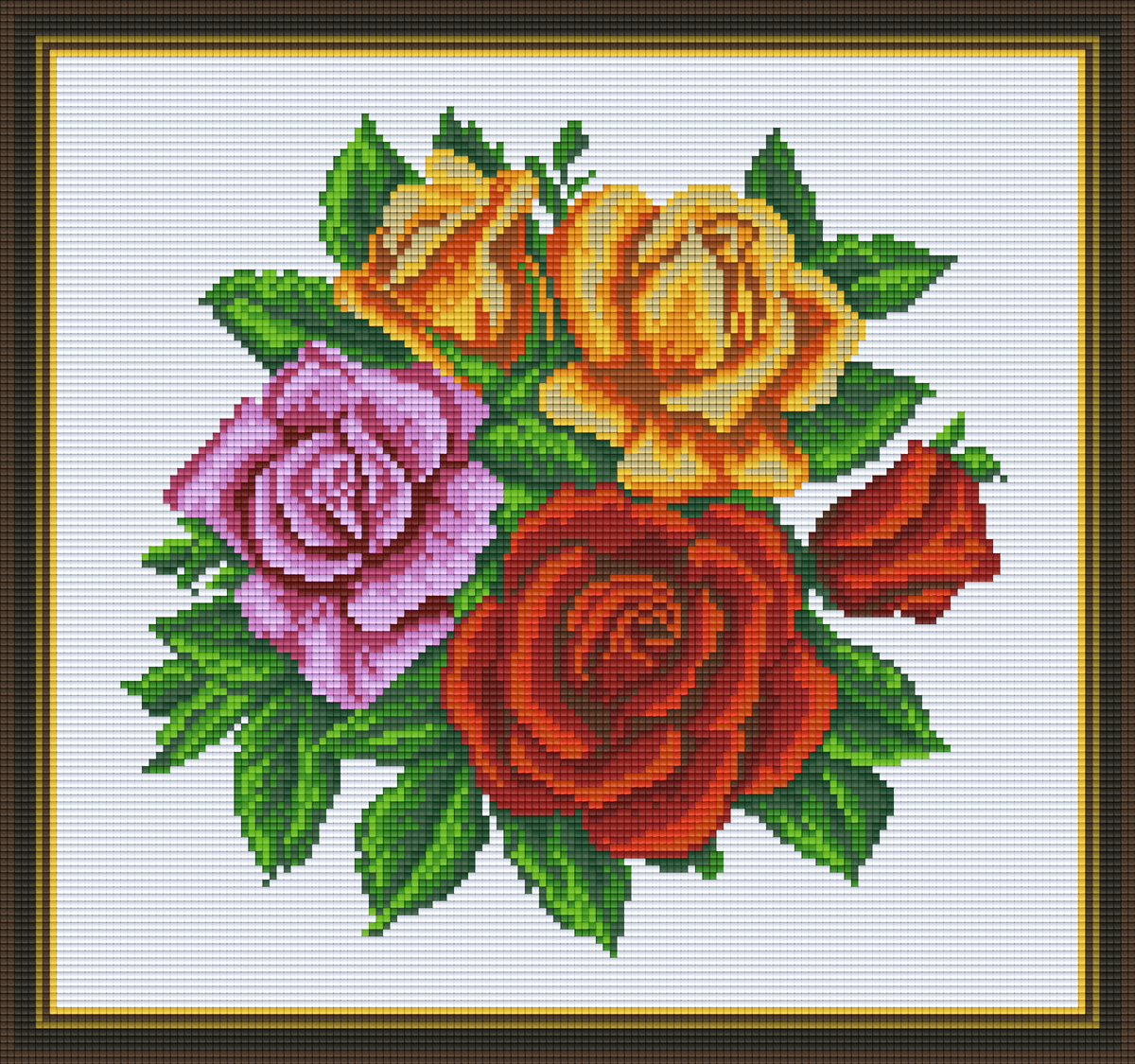 Pixelhobby Klassik Set - Bunte Rosen