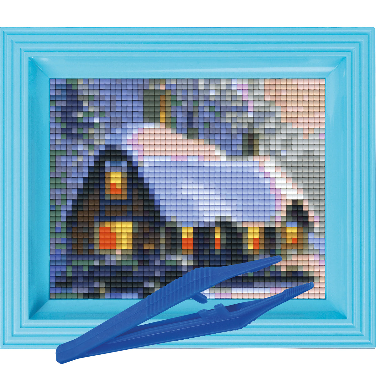 #Bilderrahmen_hellblau #Pinzette_Kunststoffpinzette