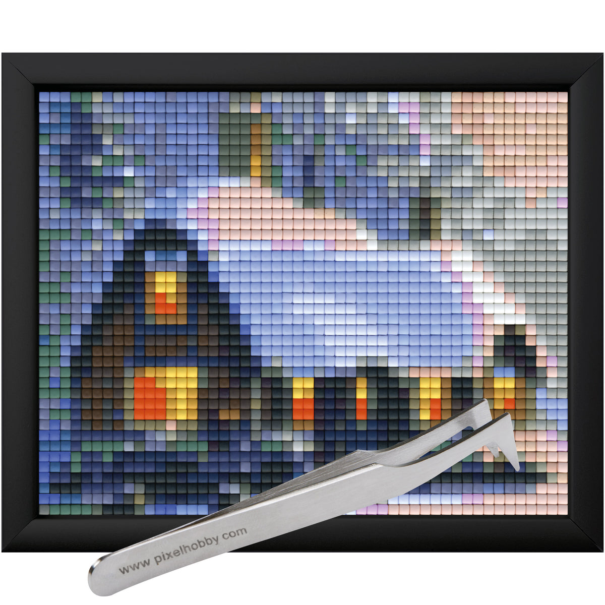 #Bilderrahmen_Aluminium schwarz #Pinzette_Pinzette abgewinkelt
