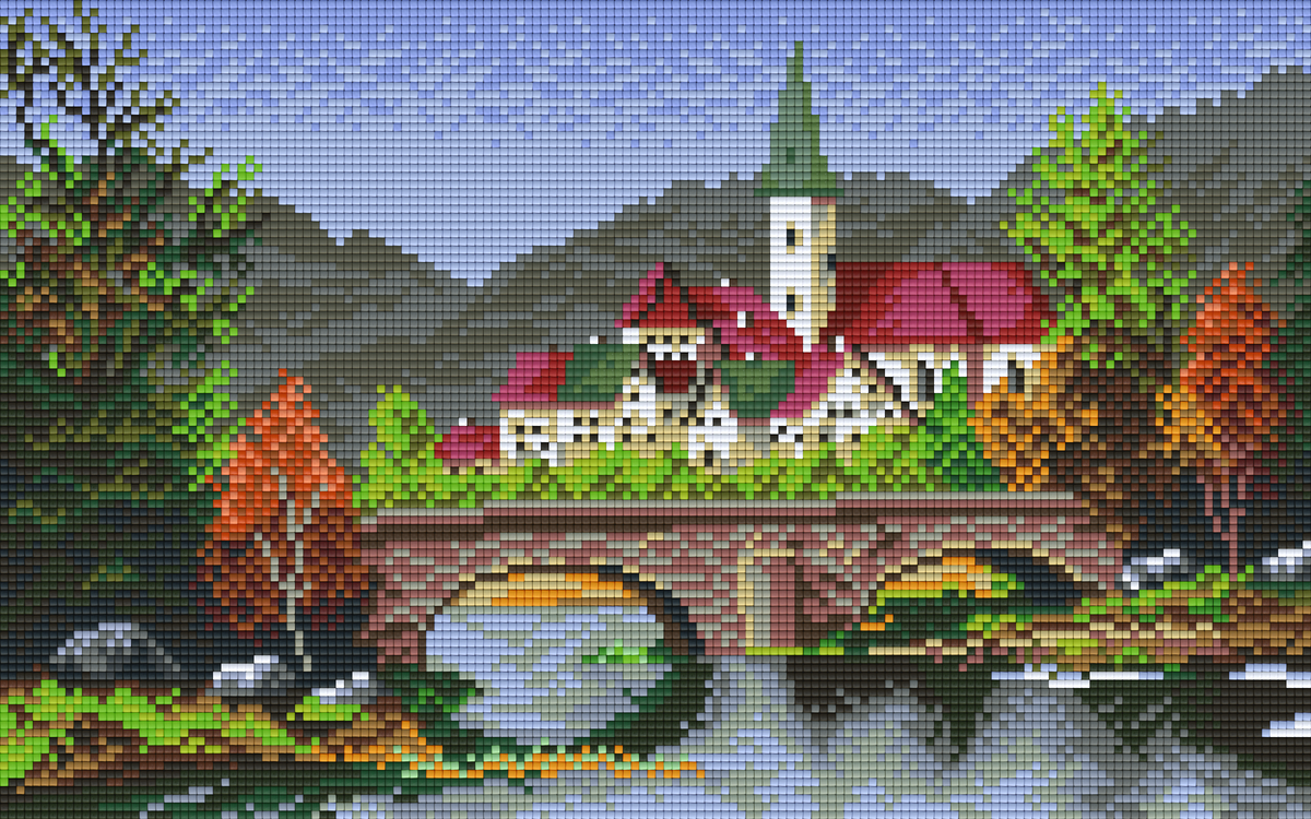 Pixelhobby Klassik Set - German Village on an River