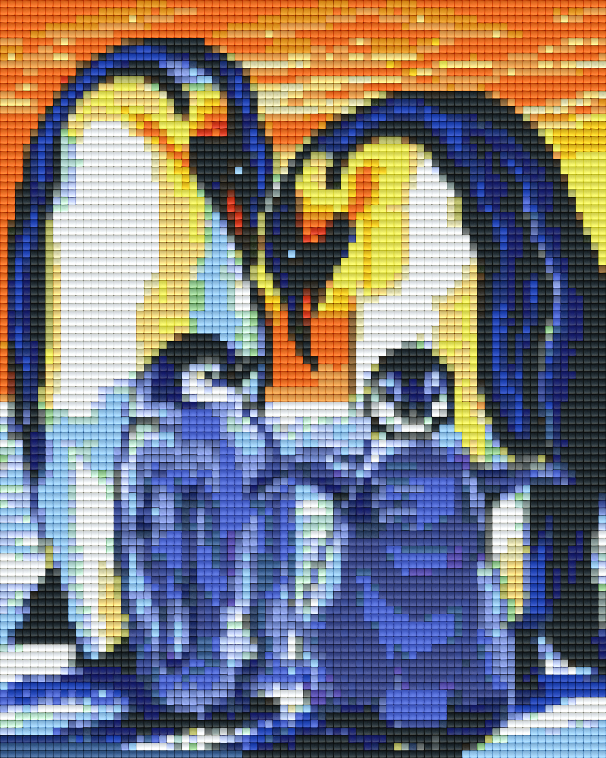 Pixelhobby Klassik Vorlage - Penguin Family