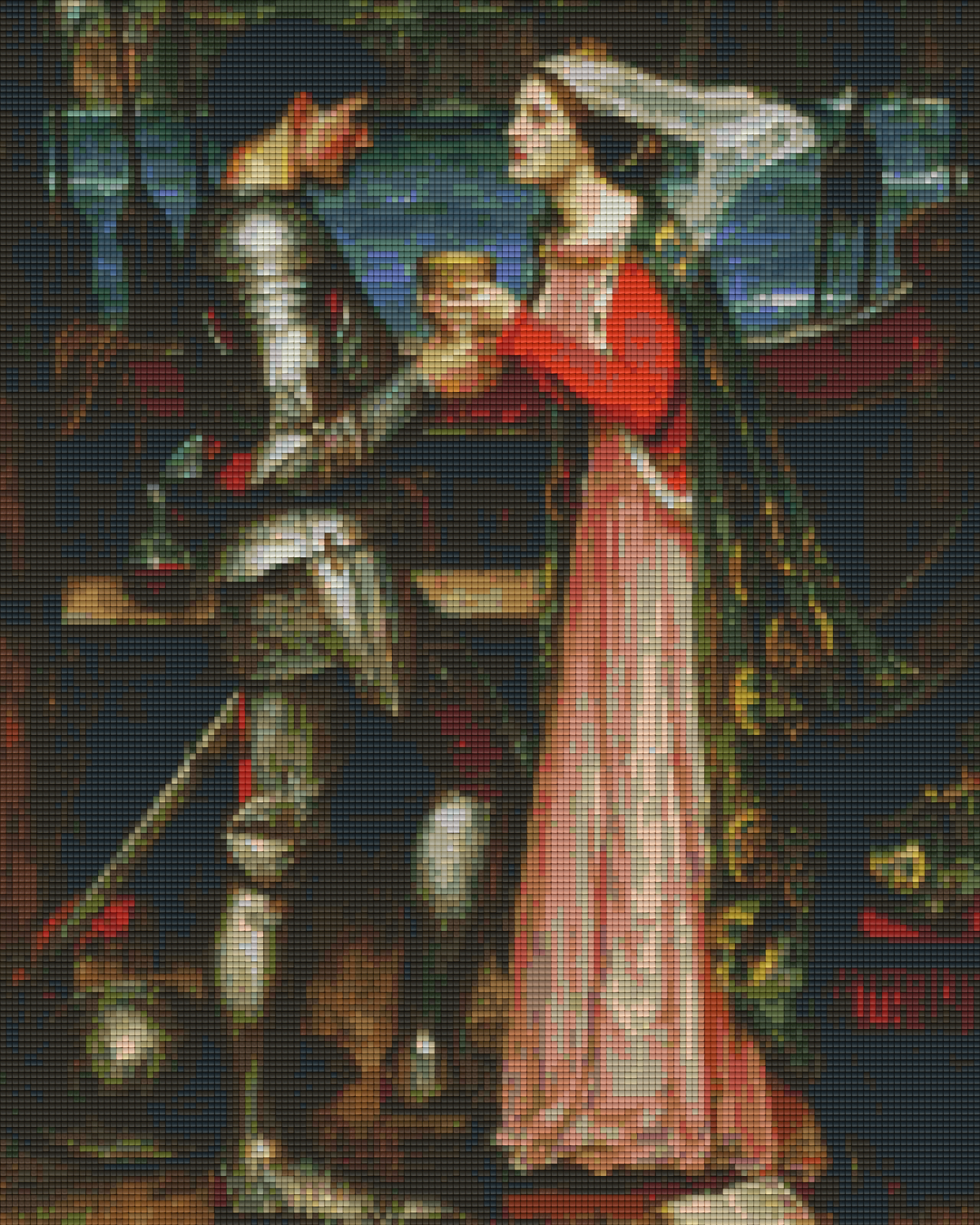 Pixelhobby Klassik Vorlage - Knight and the Princess