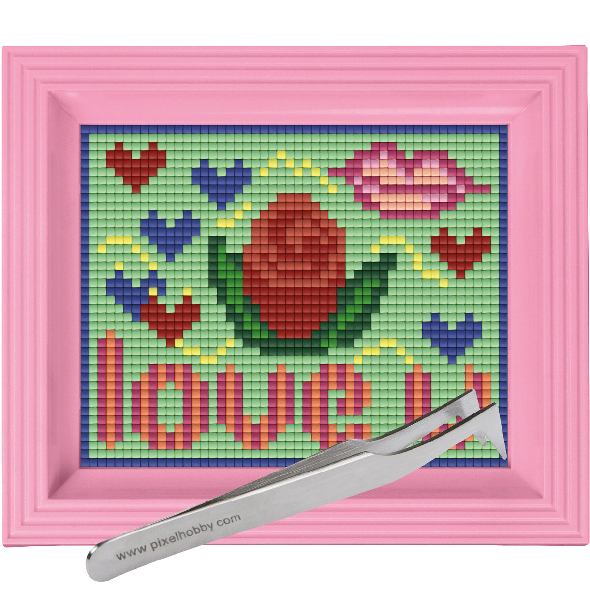 #Bilderrahmen_rosa #Pinzette_Pinzette abgewinkelt