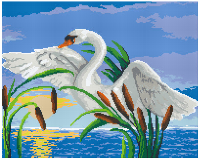 Pixelhobby Klassik Vorlage - The Swan