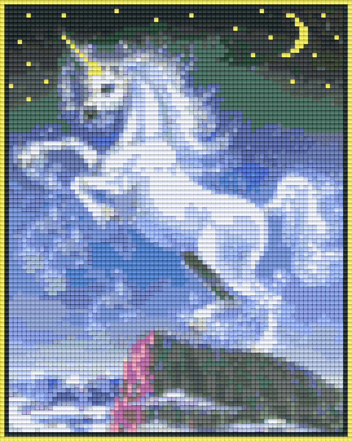 Pixelhobby Klassik Vorlage - Unicorn and Moon