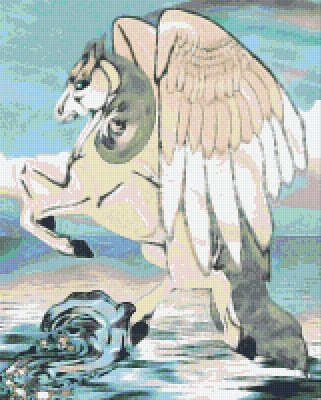 Pixelhobby Klassik Vorlage - The Pegasus pastell