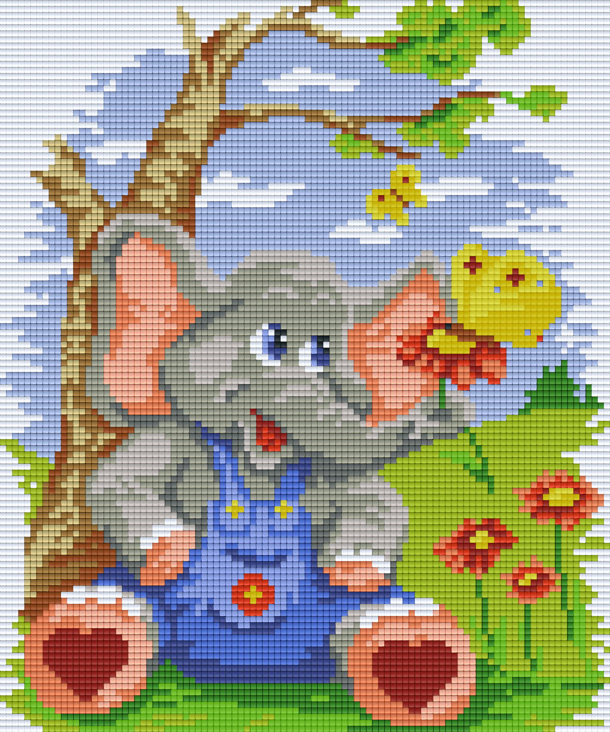 Pixelhobby classic set - little elephant and butterfly