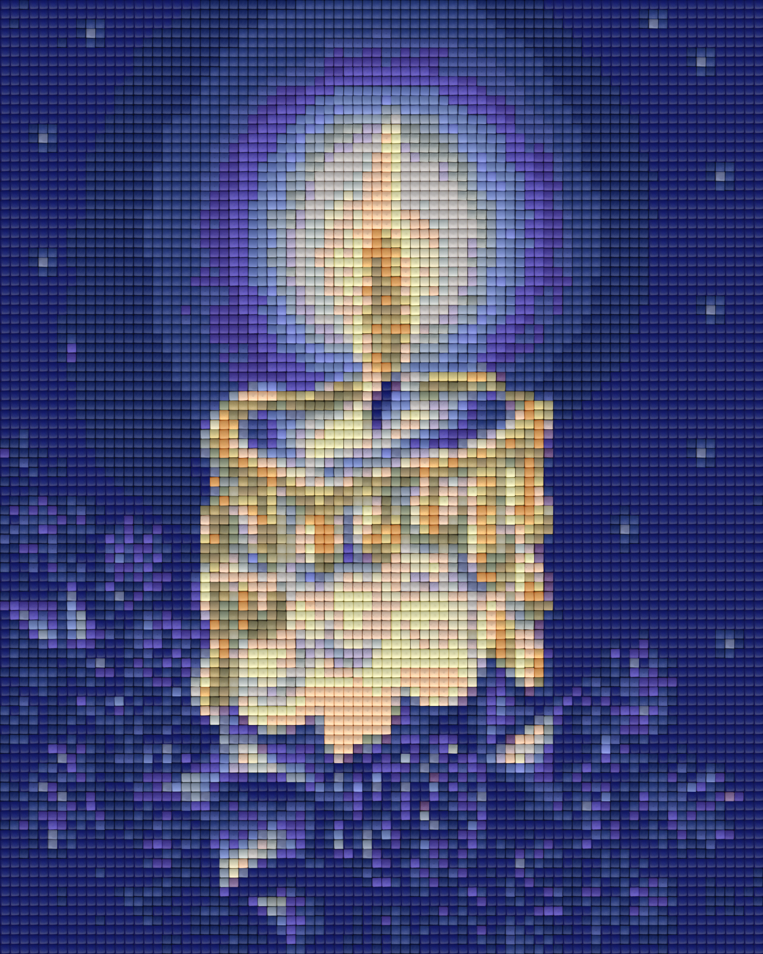 Pixelhobby Klassik Vorlage - Blue Candle