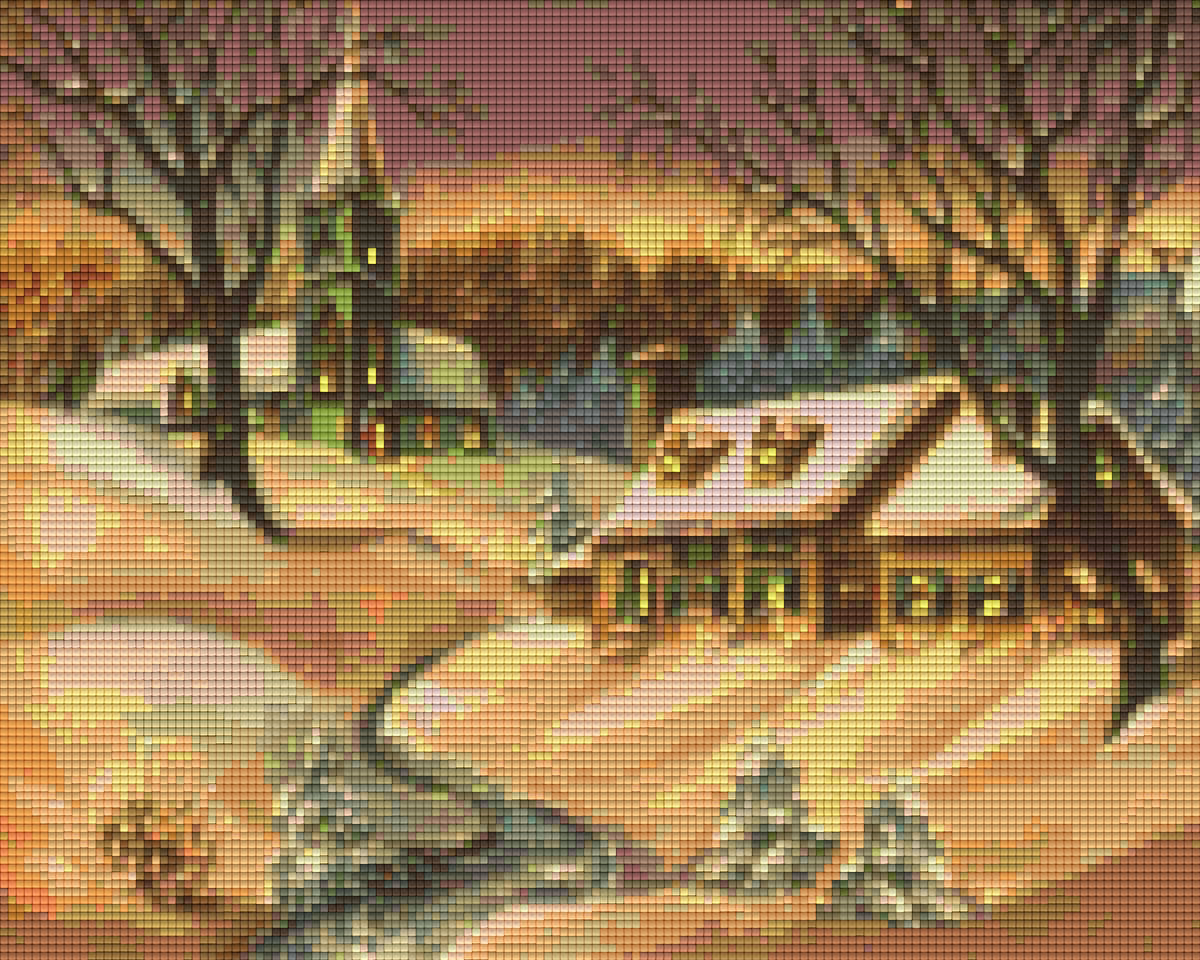Pixelhobby Klassik Vorlage - Winter Home