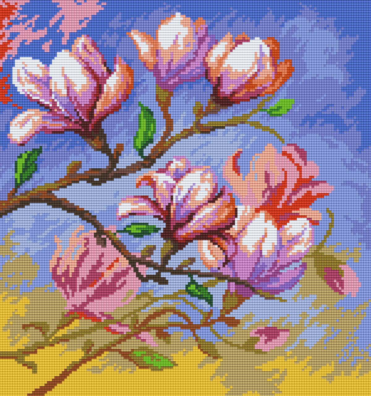 Pixelhobby Klassik Vorlage - Magnolias