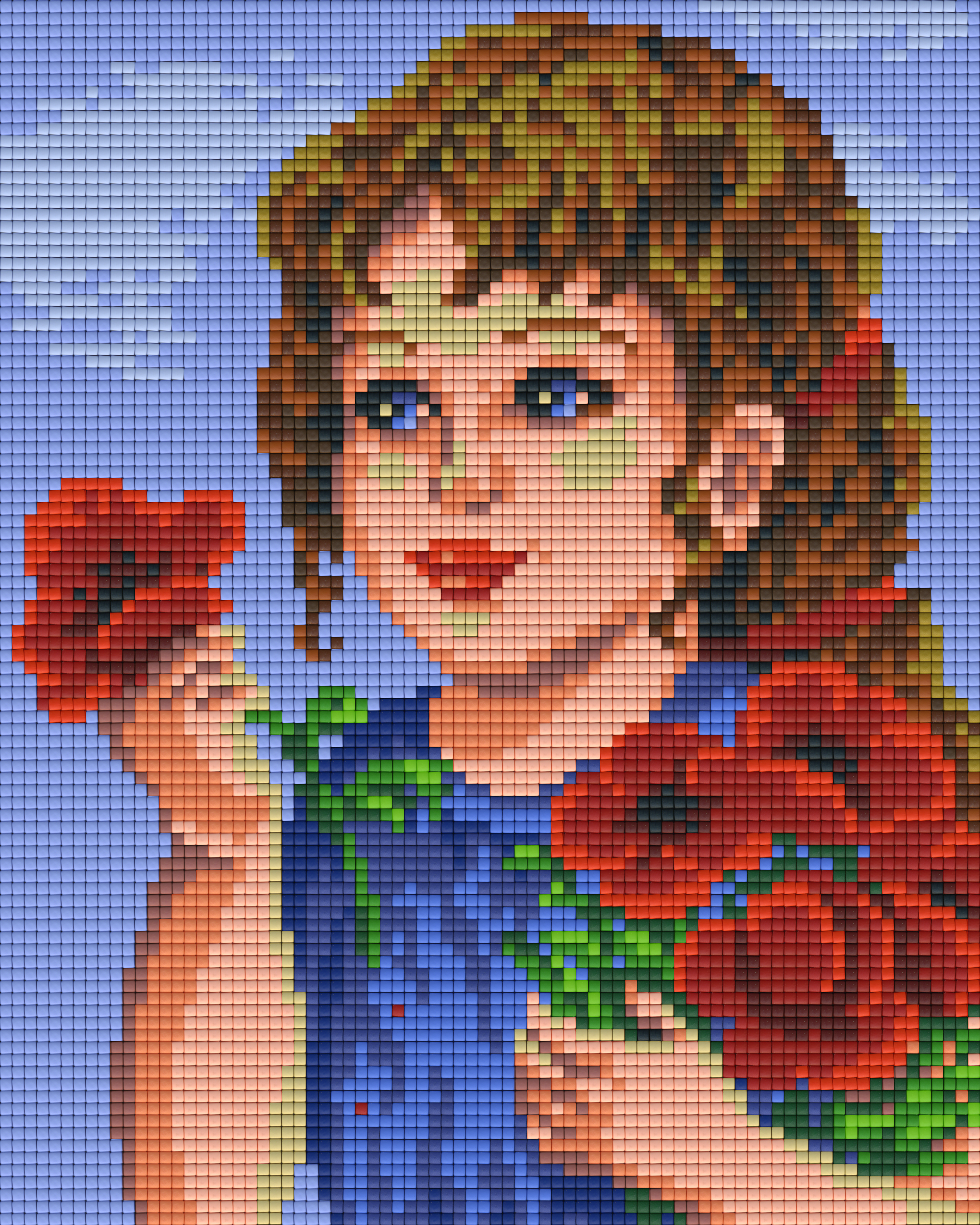 Pixelhobby Klassik Vorlage - Mohnblumen