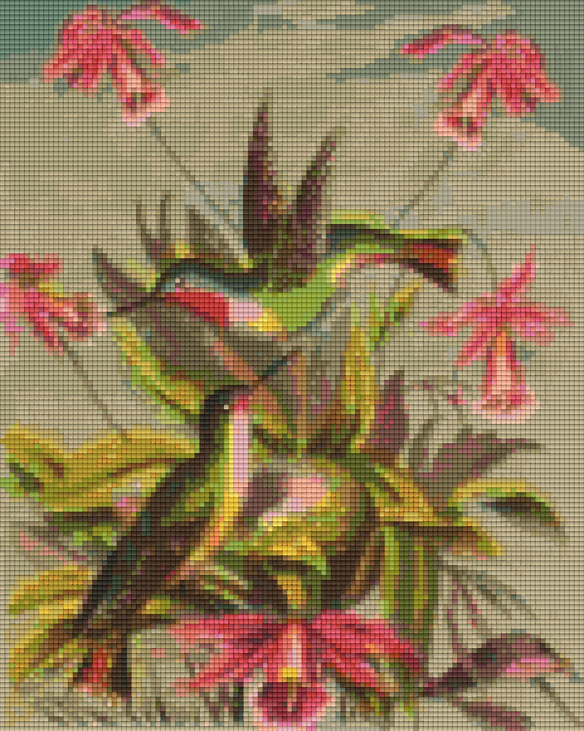Pixelhobby Klassik Vorlage - Viktorianische Kolibris