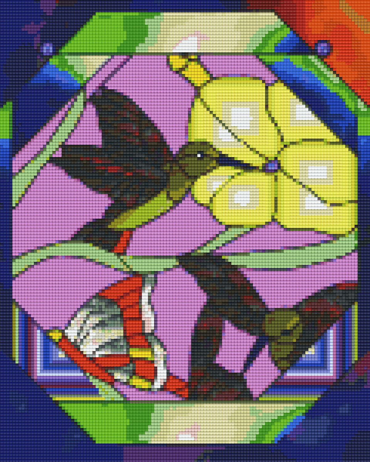 Pixelhobby Klassik Vorlage - New Art Hummingbirds