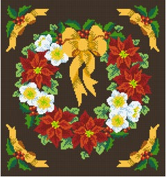 Pixelhobby Klassik Vorlage - Weihnachtskranz 2