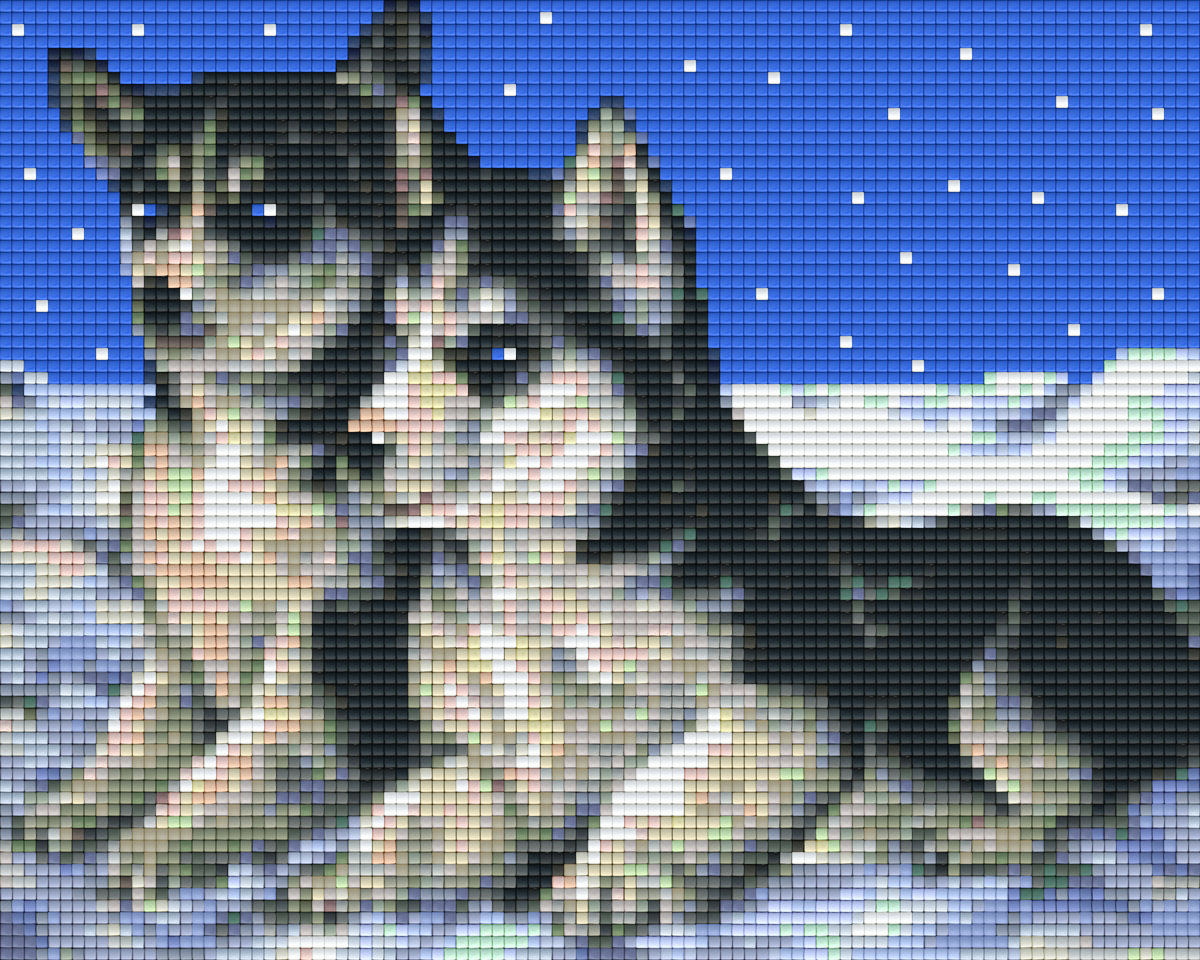 Pixelhobby Klassik Vorlage - Wolf Puppies