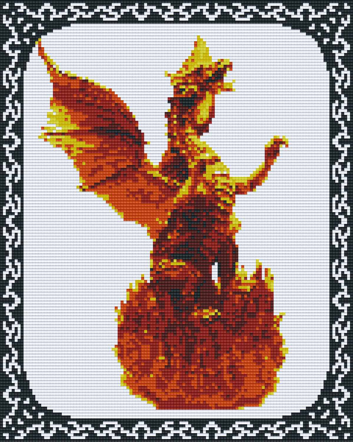 Pixelhobby Klassik Vorlage - Fall Dragon