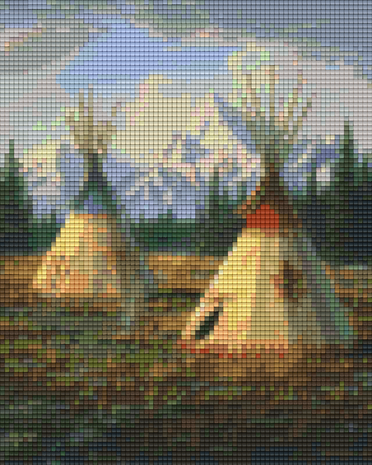 Pixelhobby Klassik Vorlage - Tipis in den Bergen