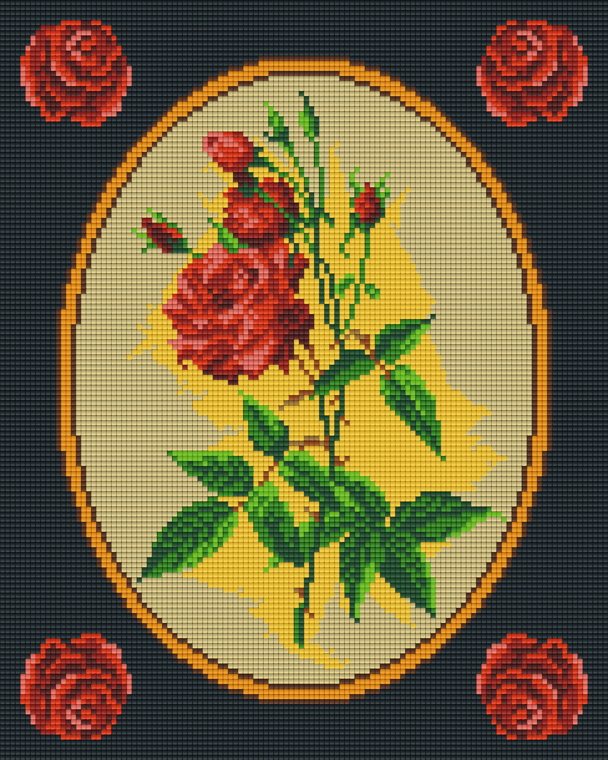Pixelhobby Klassik Vorlage - Corner Roses