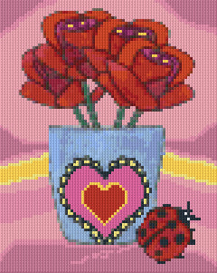 Pixelhobby Classic Set - Roses with Ladybugs
