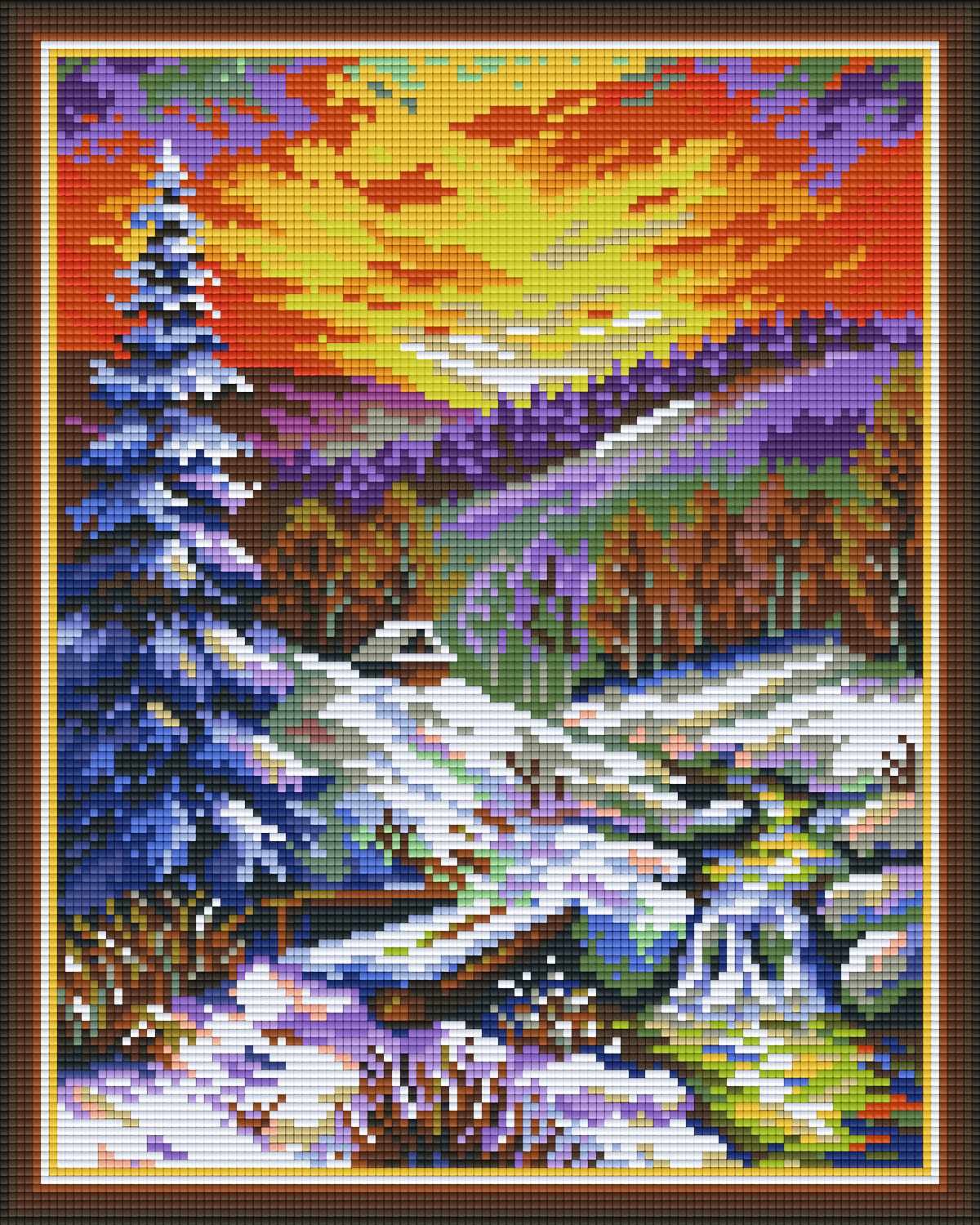 Pixelhobby Klassik Vorlage - Mondschein im Winter
