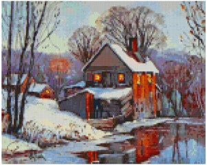 Pixelhobby Klassik Set - Cozy Winterbarn - Vorlage weg