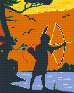 Pixelhobby Klassik Set - Silhouette in Color - Indian Boy