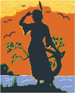Pixelhobby Classic Set - Silhouette in Color - Indian Maiden