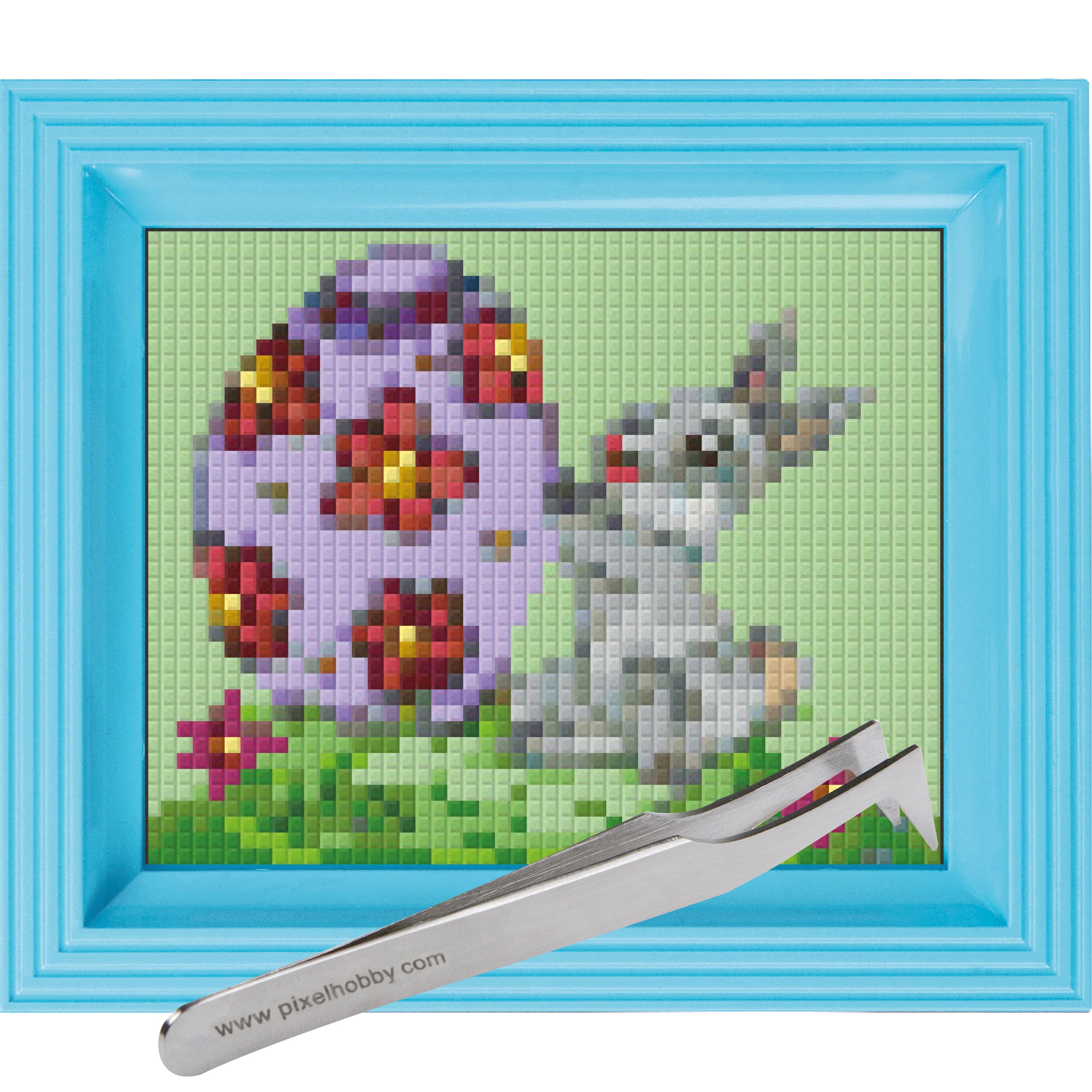 #Bilderrahmen_baby blau #Pinzette_Pinzette abgewinkelt