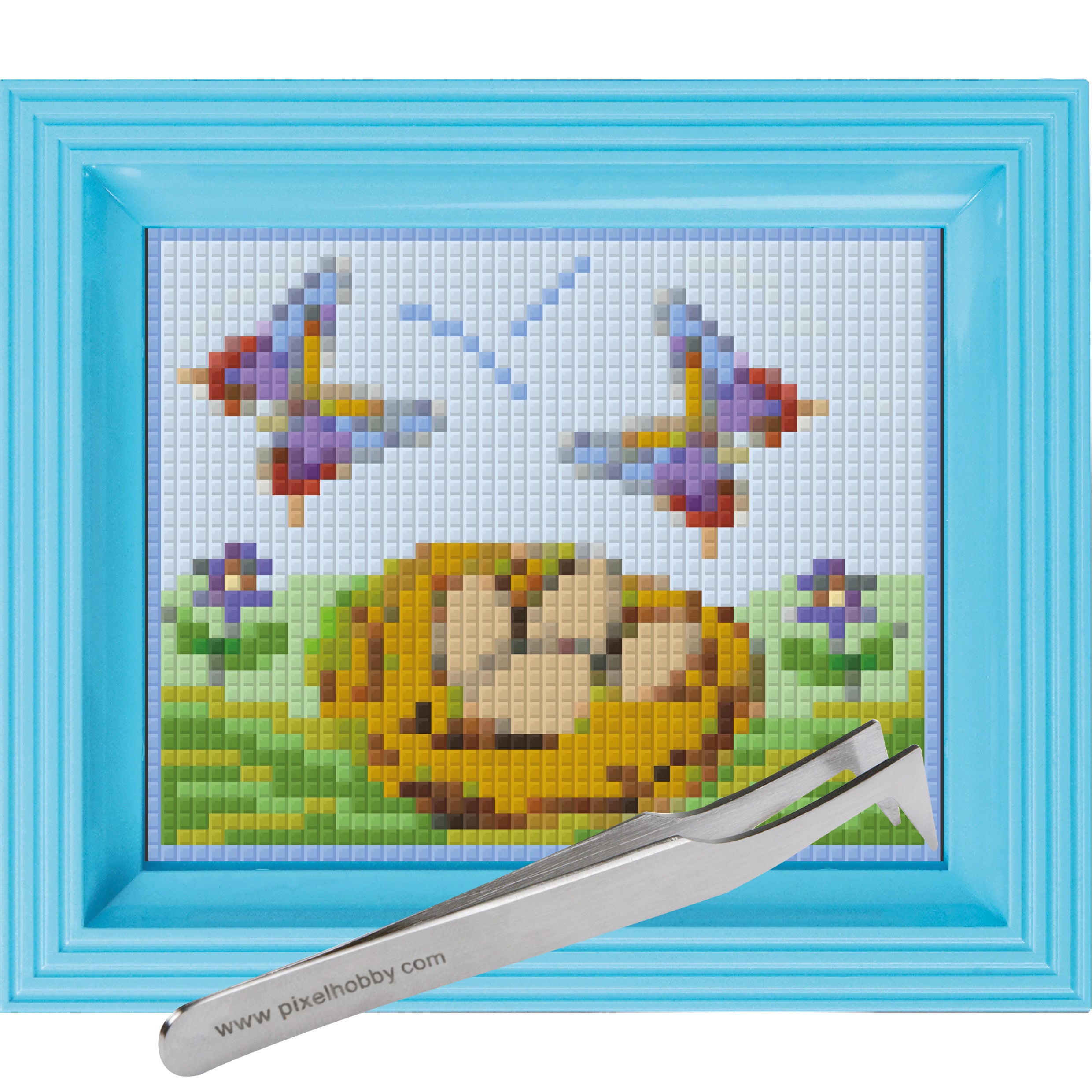 #Bilderrahmen_baby blau #Pinzette_Pinzette abgewinkelt