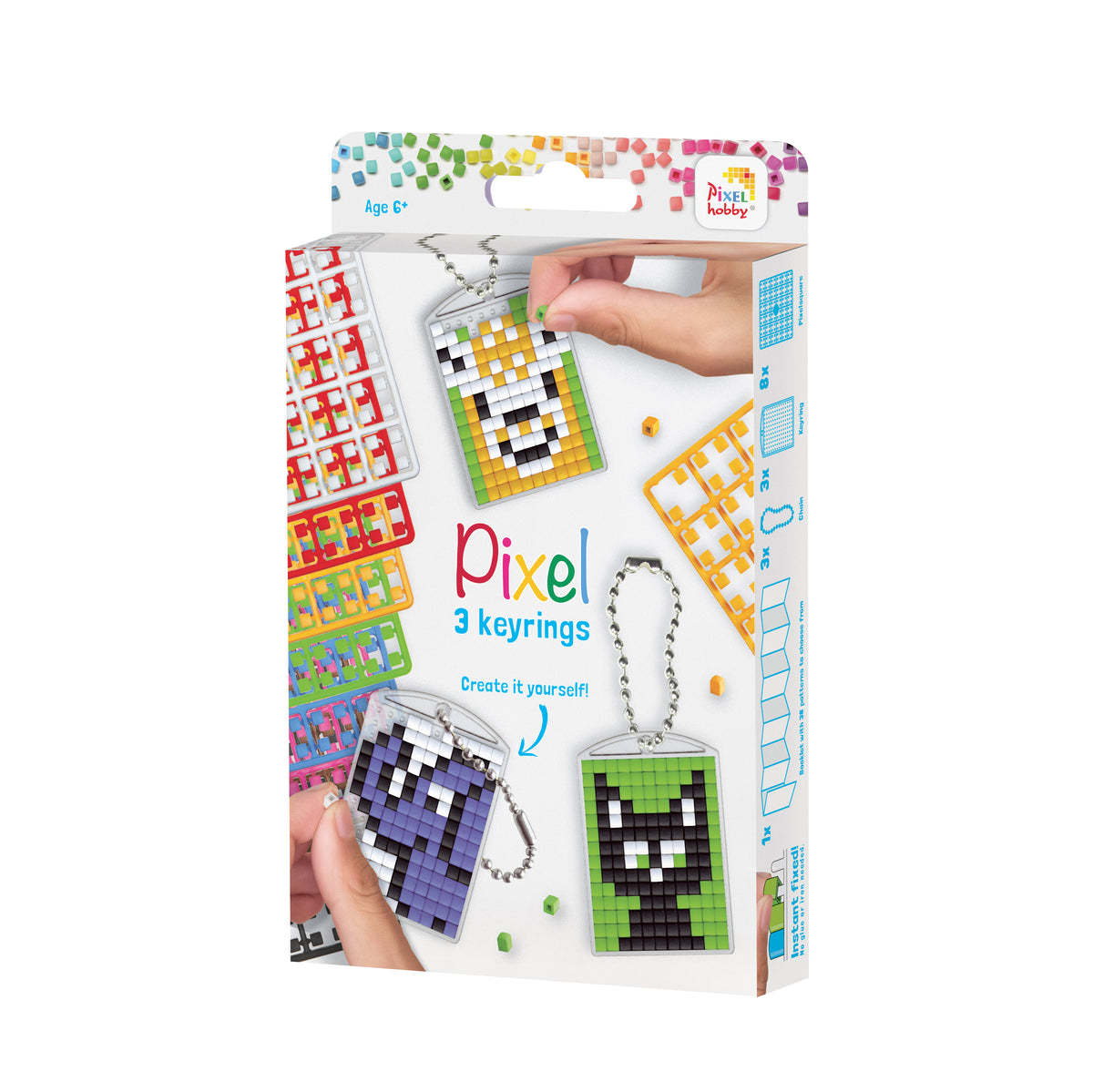 Pixelhobby Medaillon-Schlüssel Anhänger Set - Tiere