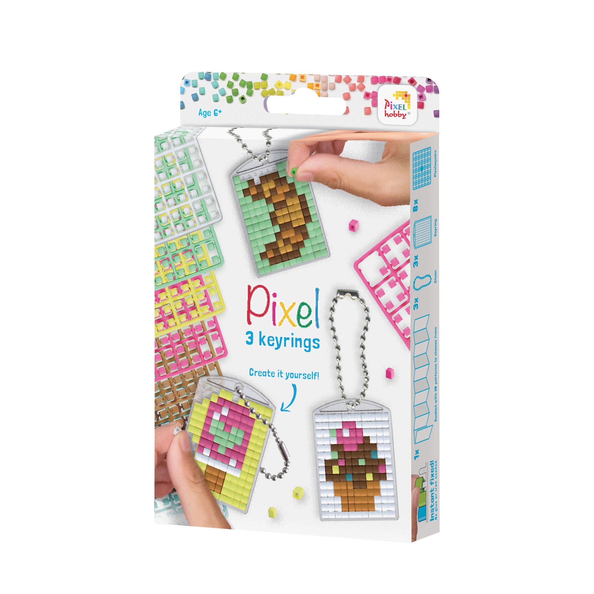 Pixelhobby Medaillon-Schlüssel Anhänger Set - Süßes