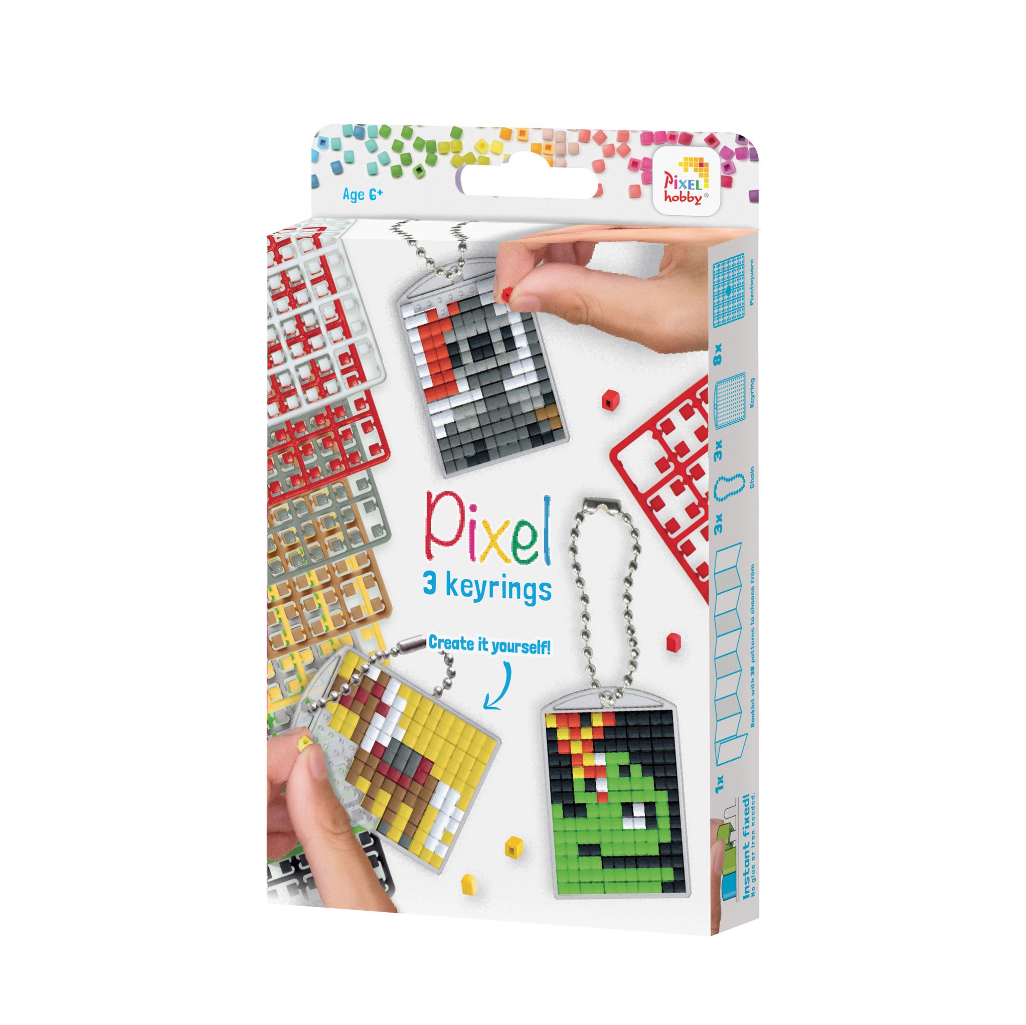 Pixelhobby Medaillon-Schlüssel Anhänger Set - Abenteuer