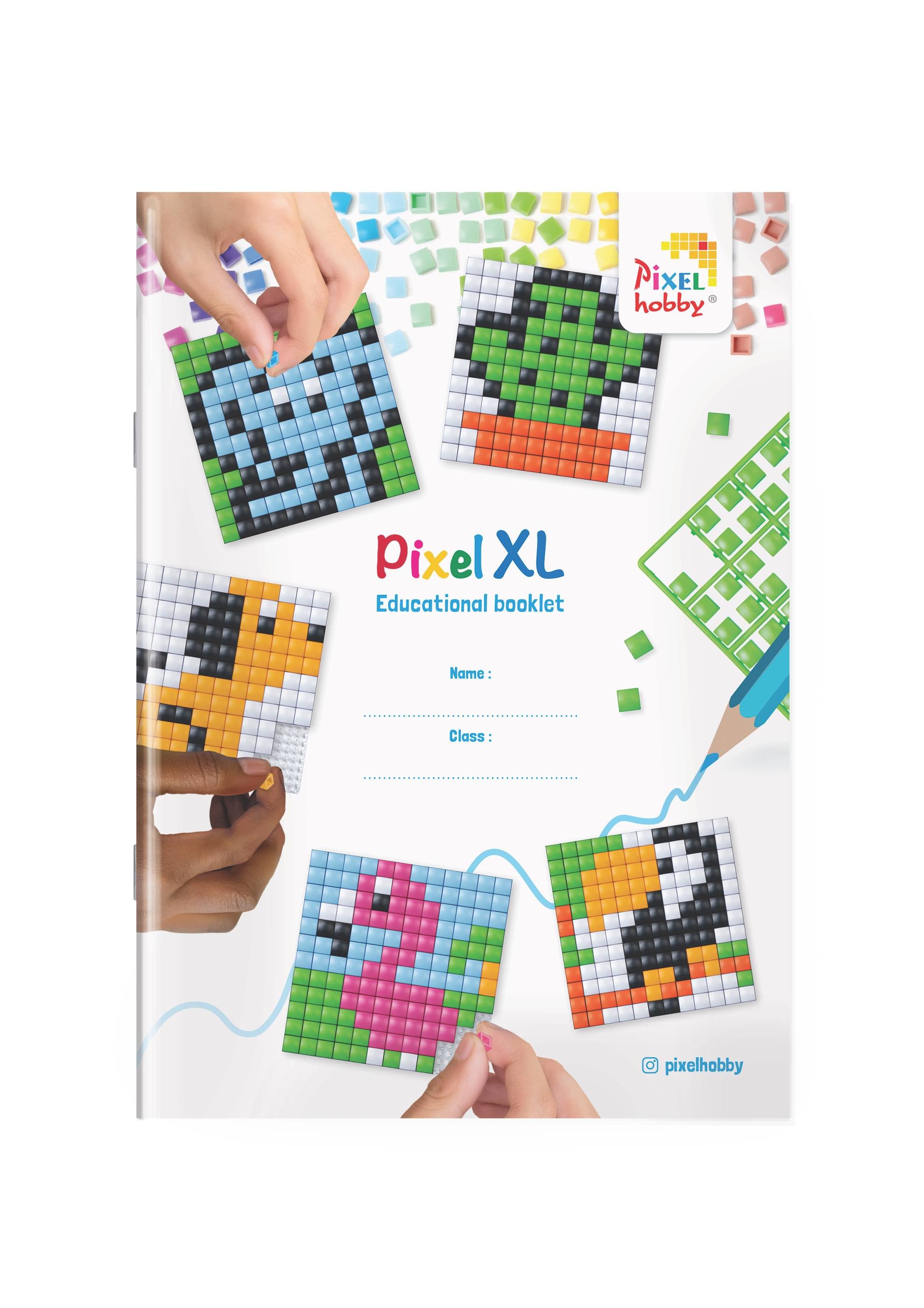 Pixelhobby XL (Midi) Education Vorlagenheft - kleine Basisplatte (englisch)