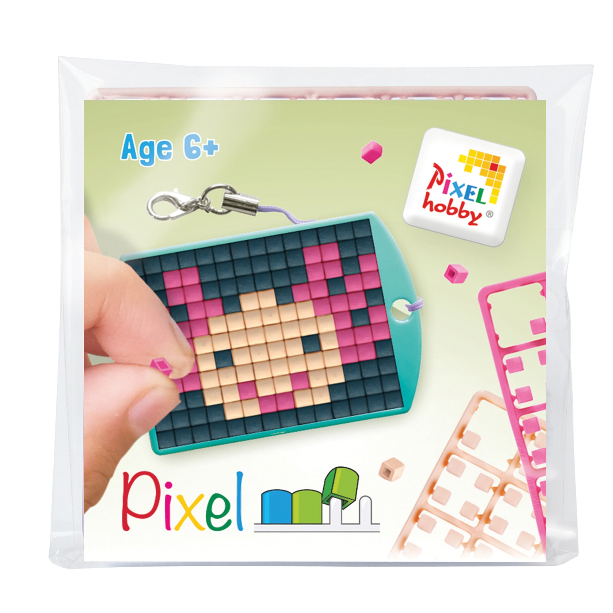 Pixelhobby Medaillon Set - Axolotl rosa