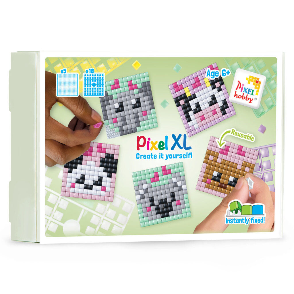 Pixelhobby XL (Midi) Themen Box - Kawaii Wildtiere