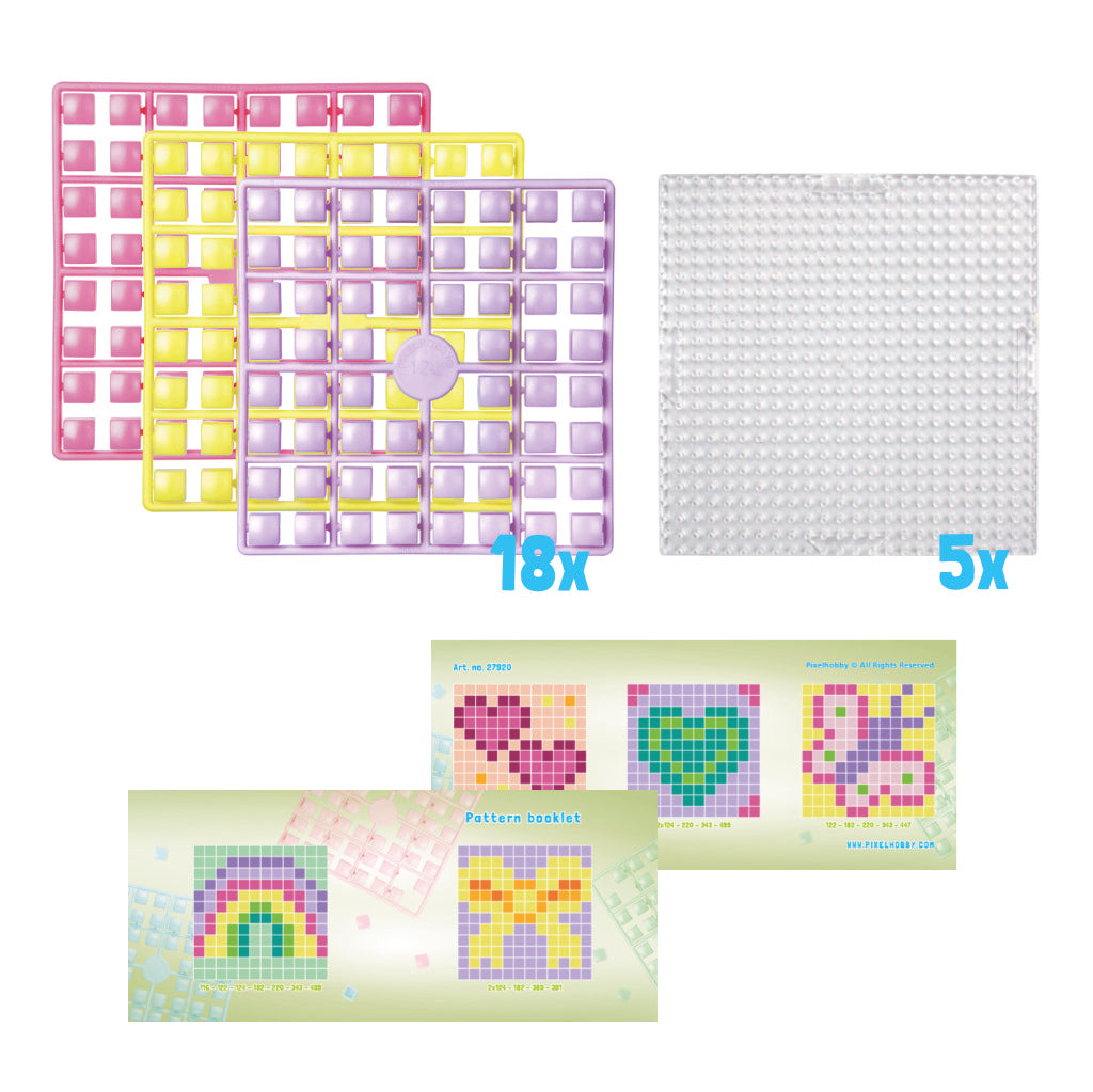 Pixelhobby XL (Midi) Themen Box - Herzen und Schleifen